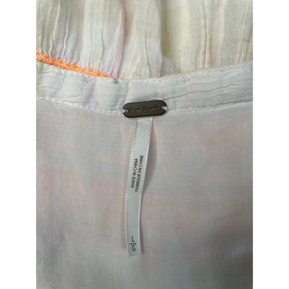 Free People Womens Sleeveless Run With Me Ivory Plaid Mini Dress Size Large - Picture 5 of 7